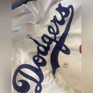 Dodger printed shirt jersey large white